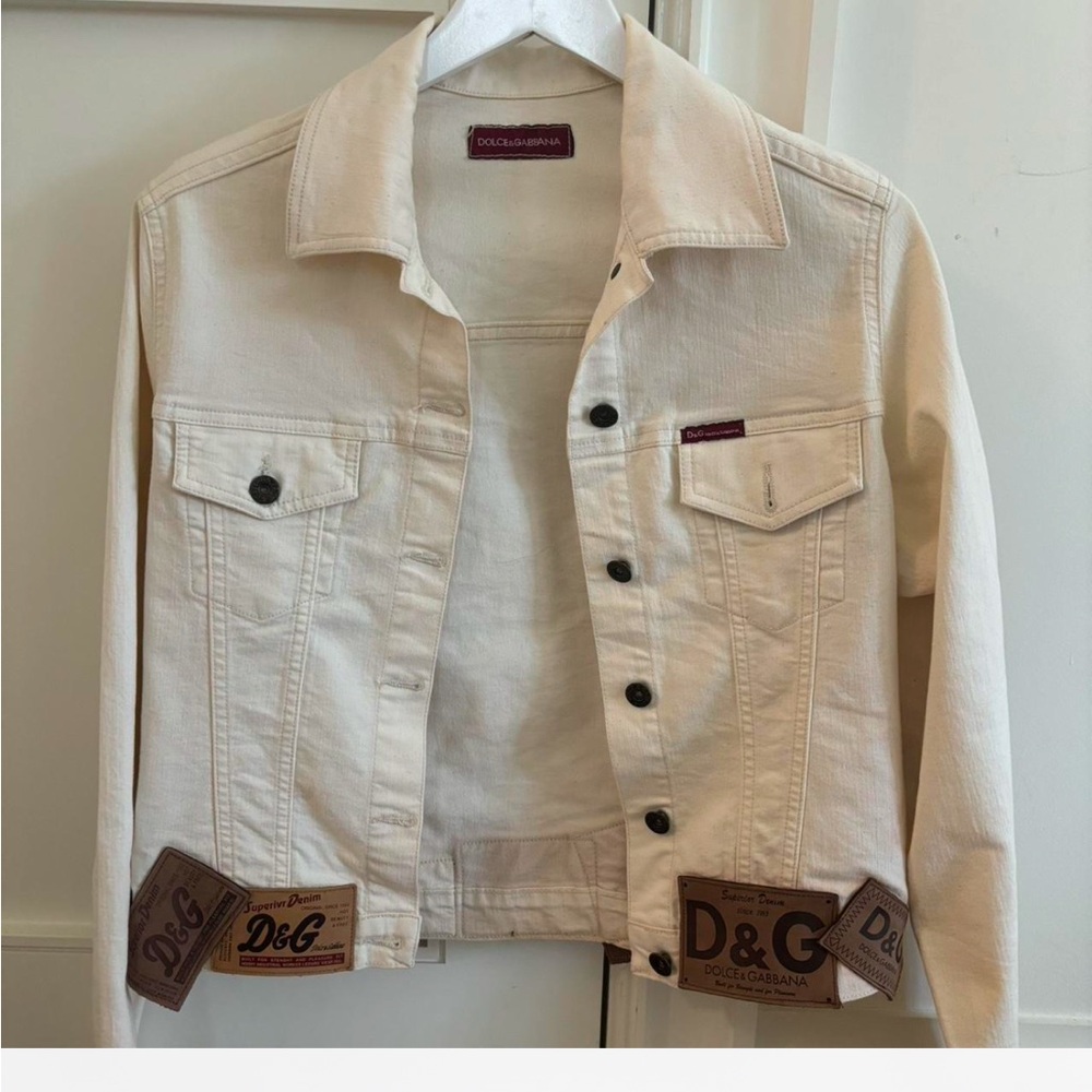 Dolce & Gabbana Cream Denim Jacket